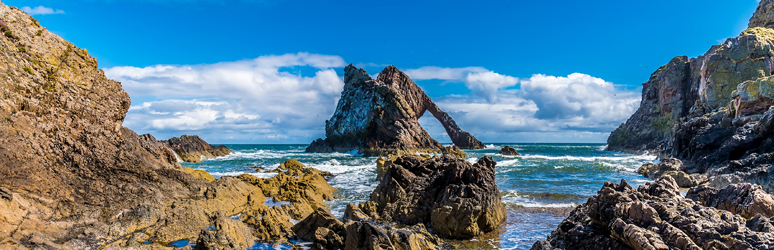Bow Fiddle Rock along the route of the North East 250