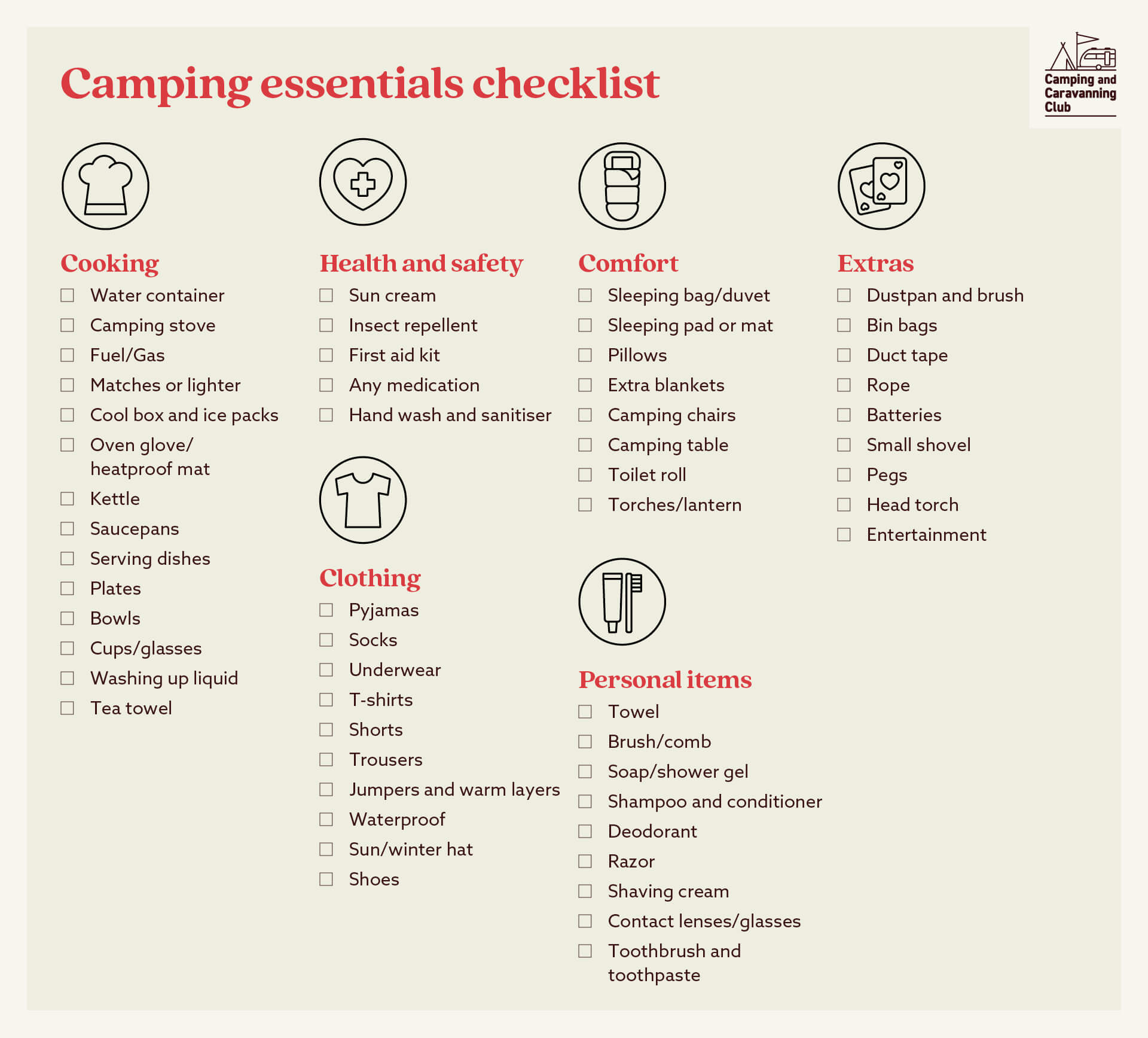 Camping Packing List