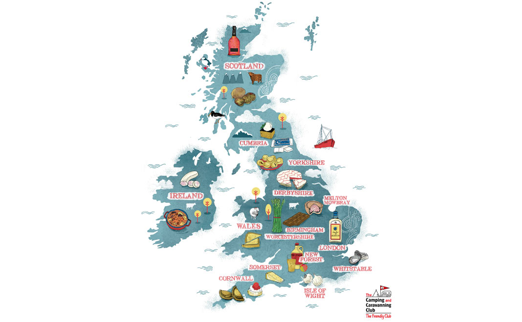 uk map of traditional food