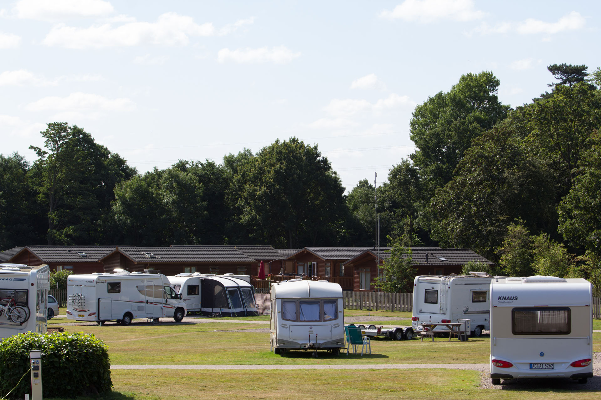 Pitches at Theobalds Park Campsite