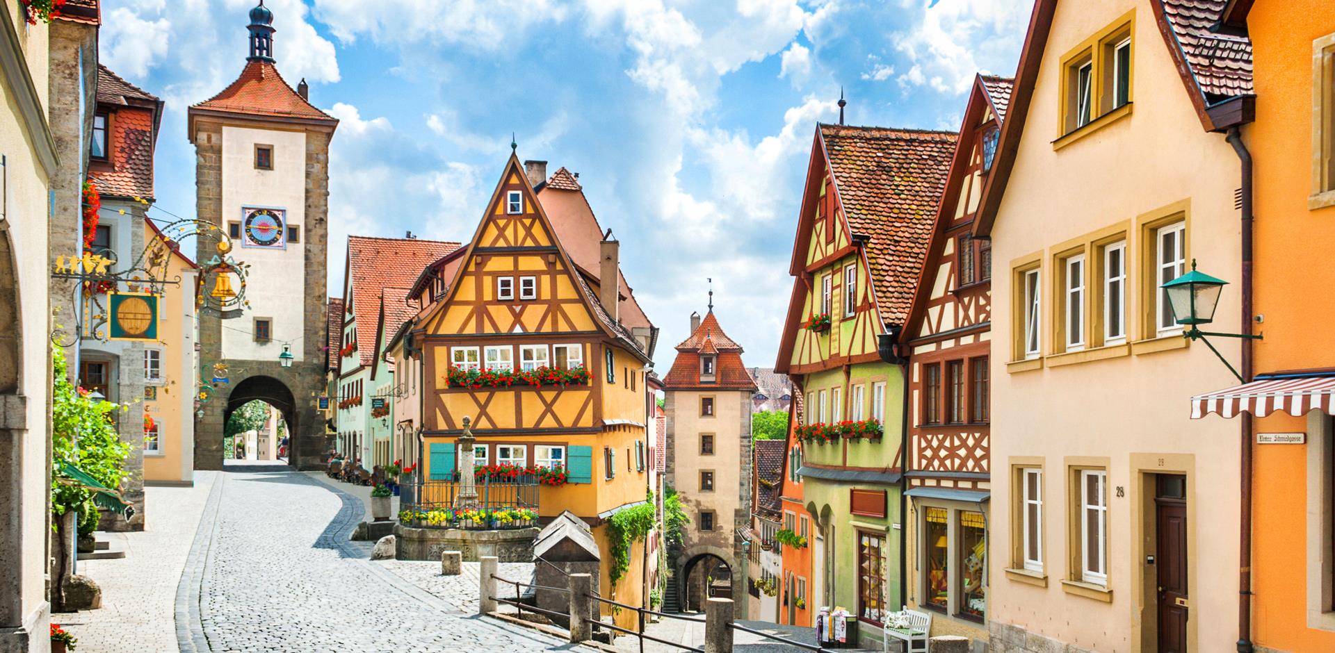 The historic town of Rothenburg, Germany.