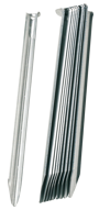 Flat steel pegs