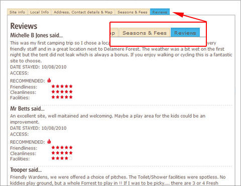Campsite Reviews 3