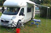 A motorhome canopy awning