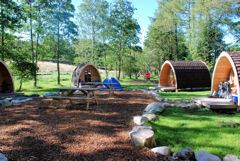 Camping pods at Eskdale