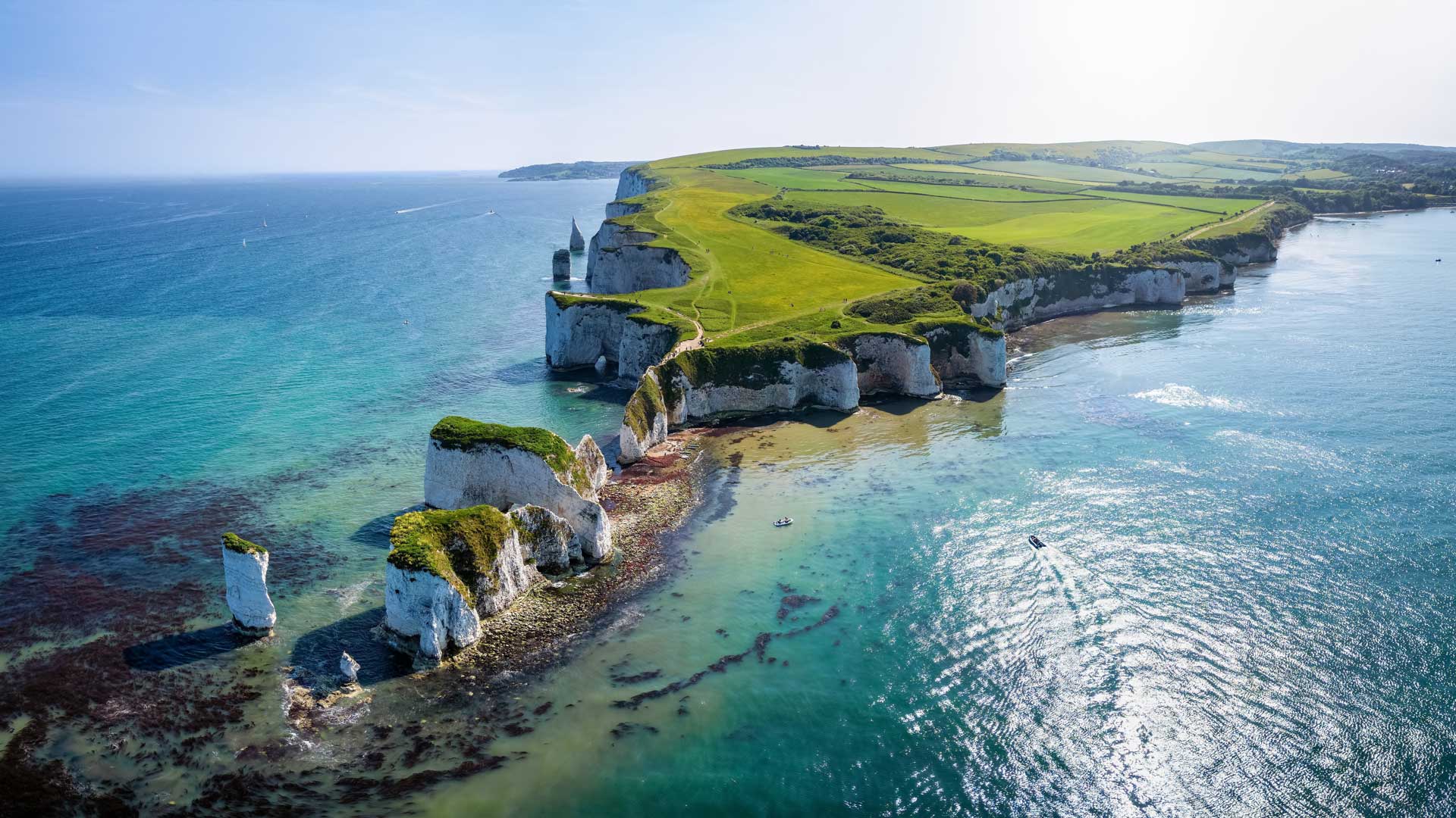 Old Harry Rocks aerial view