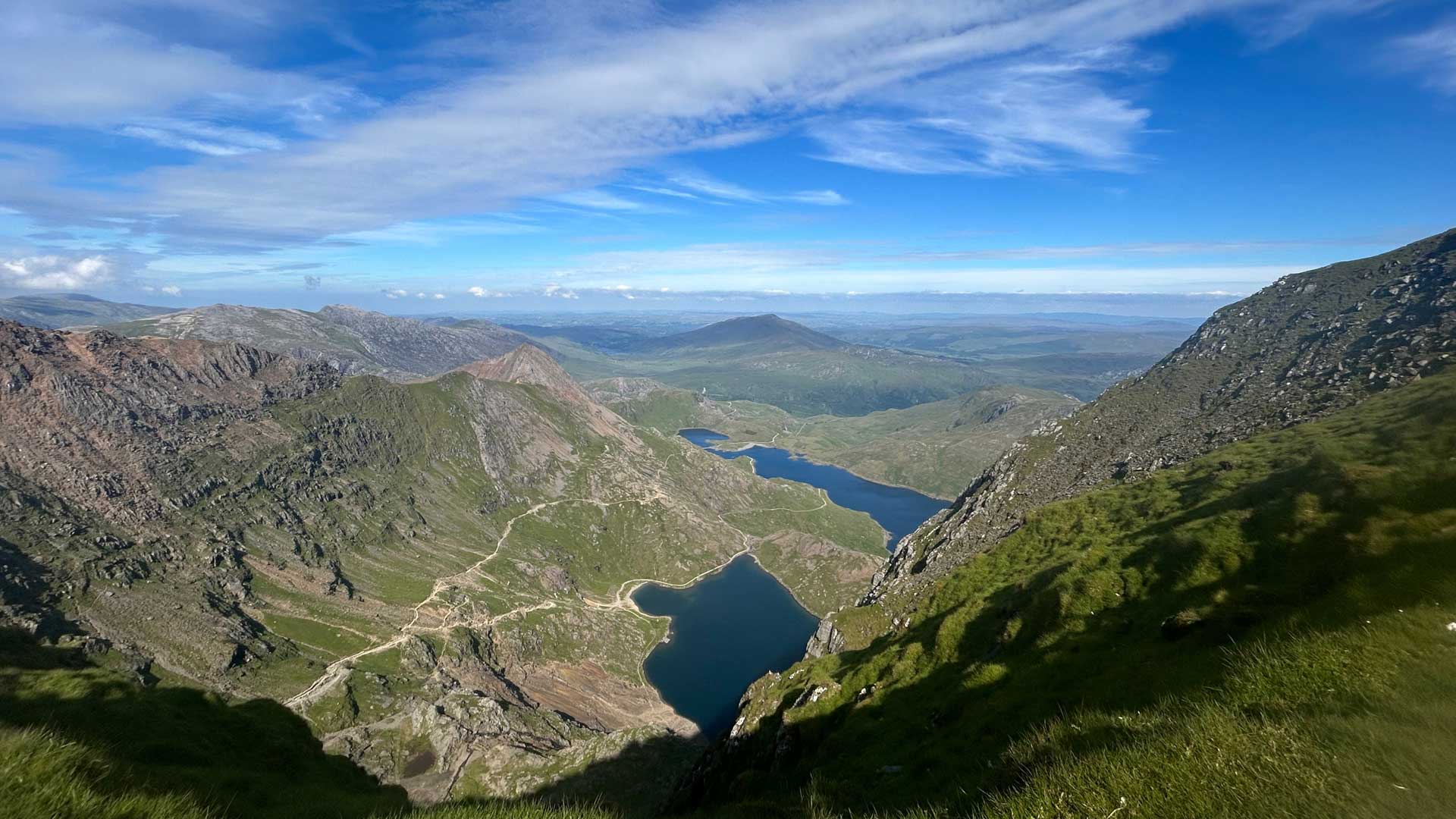 Snowdon, aerial view