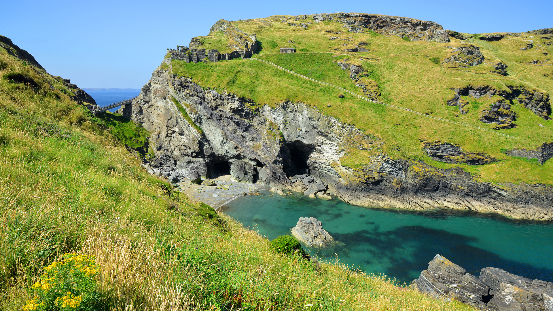 Tintagel haven beach