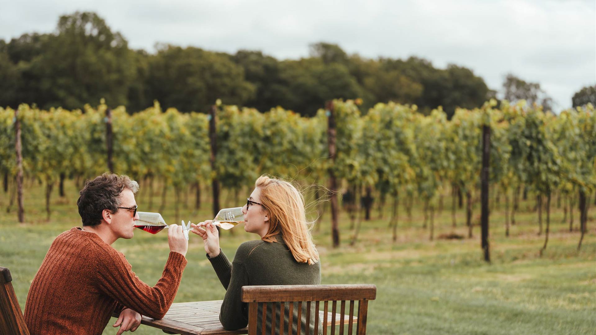 Couple drinking wine