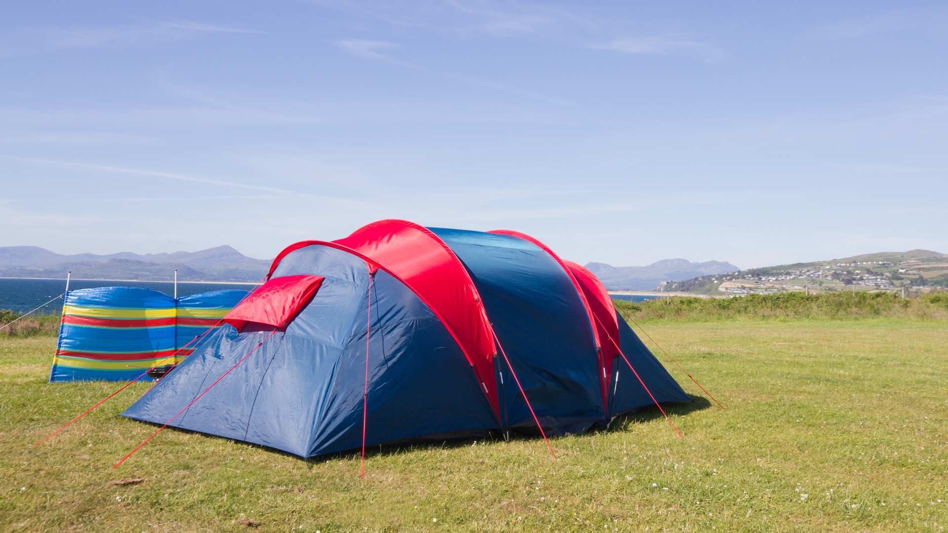 tent and windbreaker