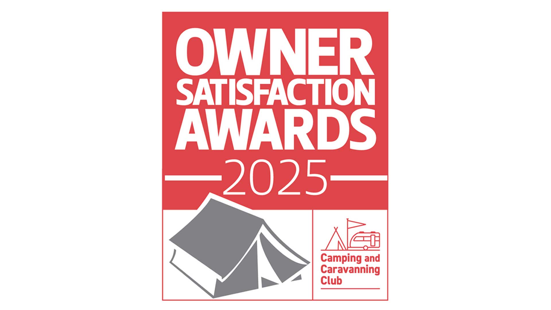 Owner satisfaction award logo for tents.