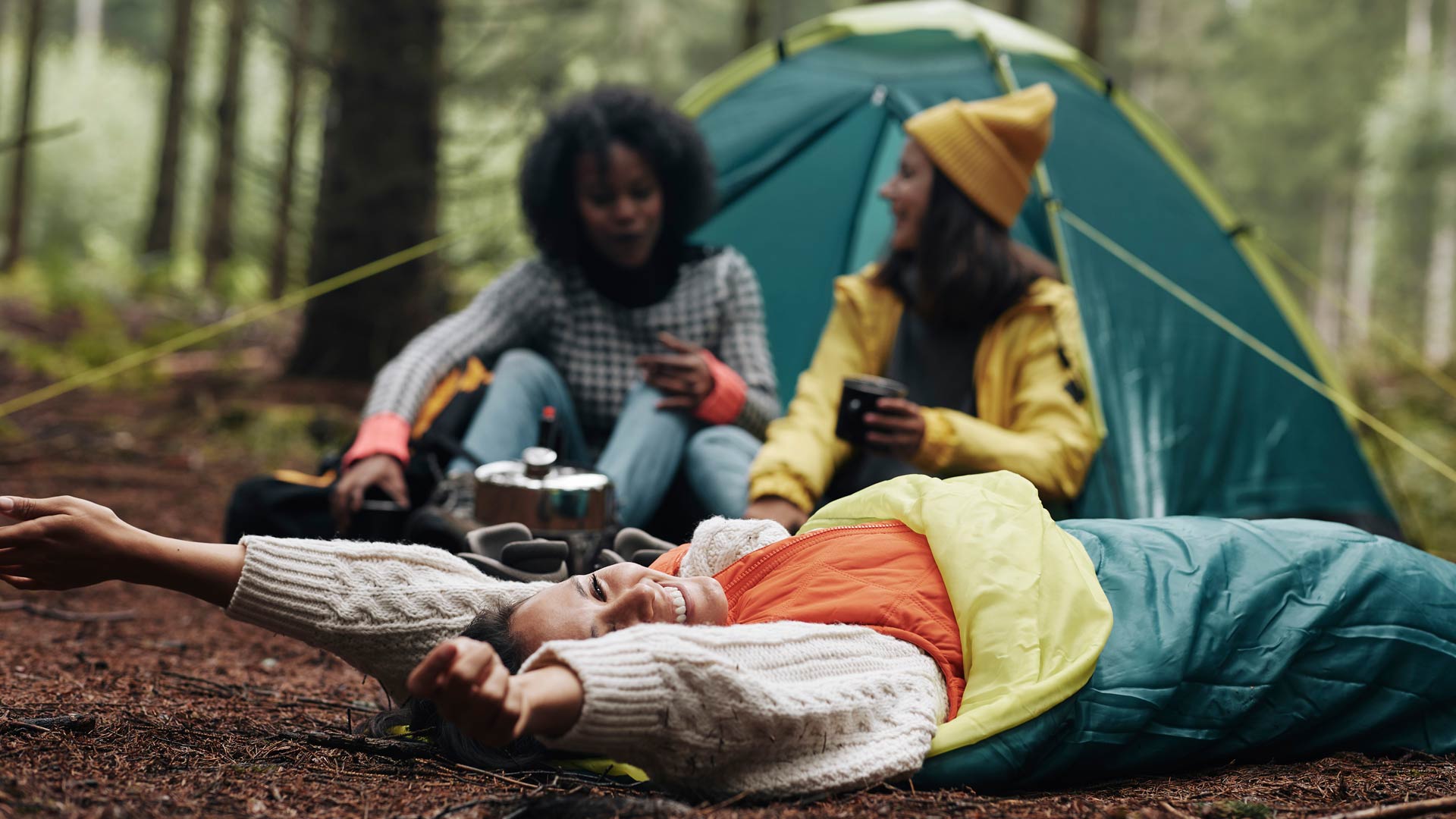 girls camping