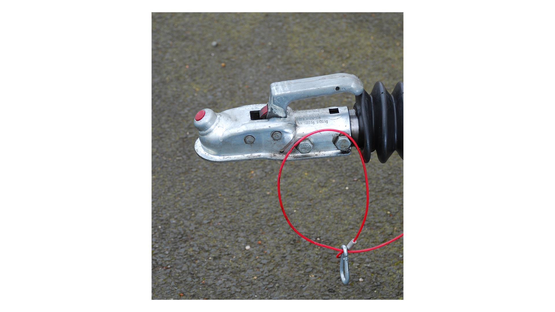 A braked trailer breakaway cable