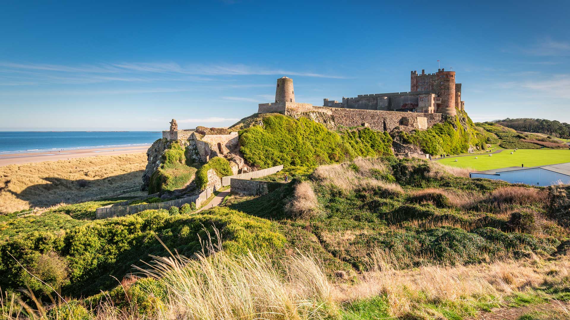 Elevated view of Bamburgh