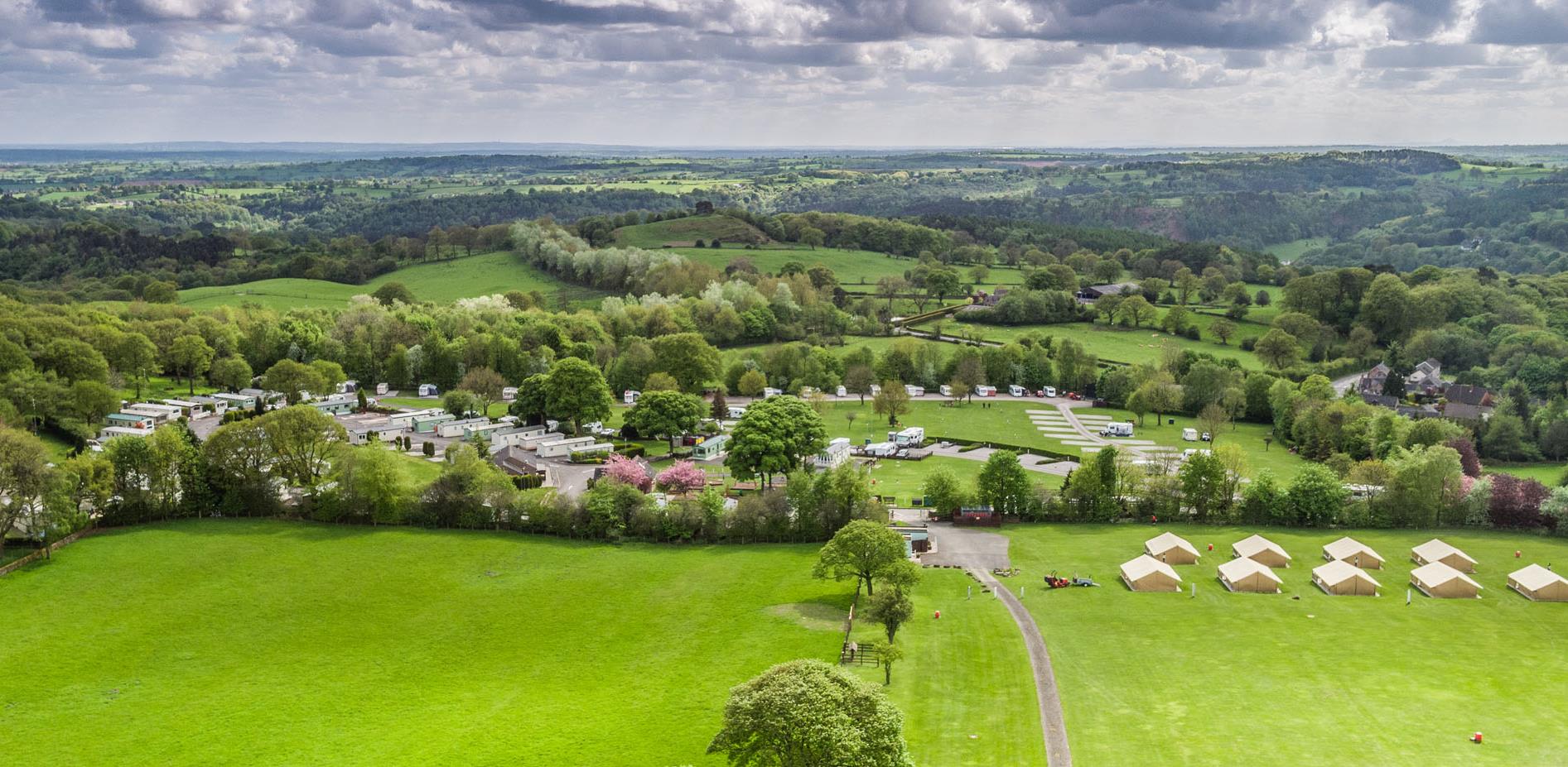 Aerial shot of Alton, The Star Campsite