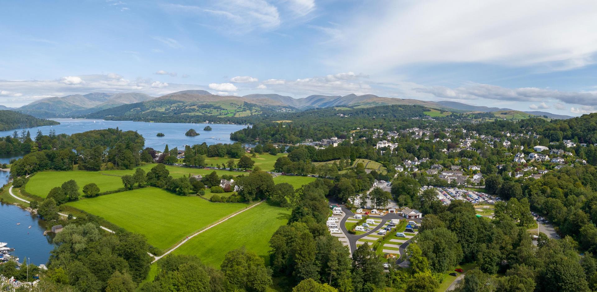 Birdseye view of Windermere