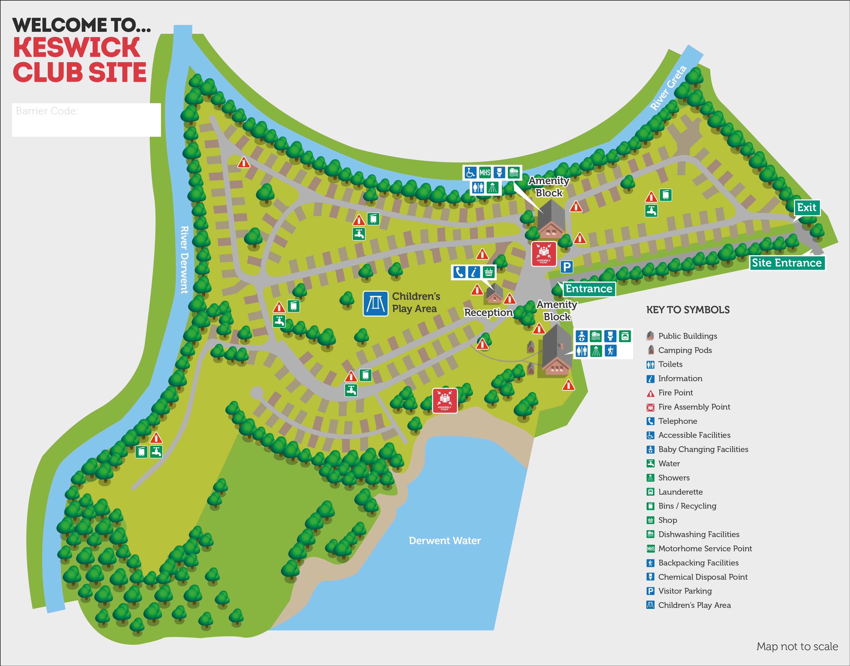 Keswick Campsite Camping And Caravanning Club Site The Camping And   20641 Map Keswick 