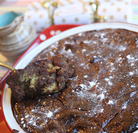 Chocolate Panettone Pudding