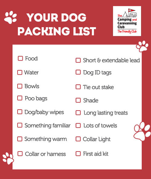 Dog Camping Checklist PLUS Printable The Camping and Caravanning Club